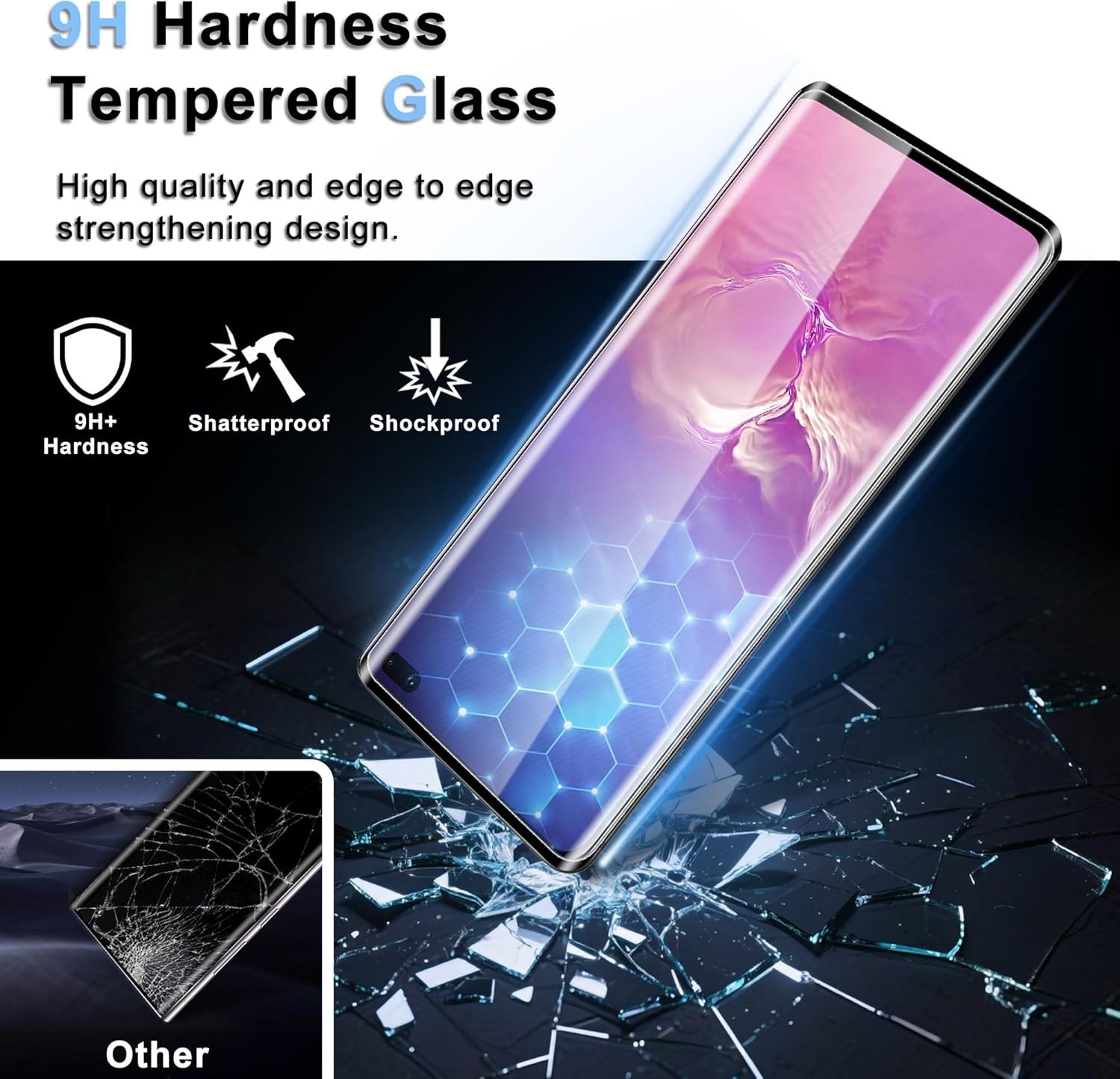 5 in1,for Samsung Galaxy S10 Plus Protective Film,Tempered Glass for Camera Lens
