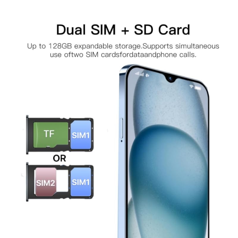 Cell Phone, Android Smartphone Unlocked, Octa-Core 6.52″ HD+ 90Hz Display,400…