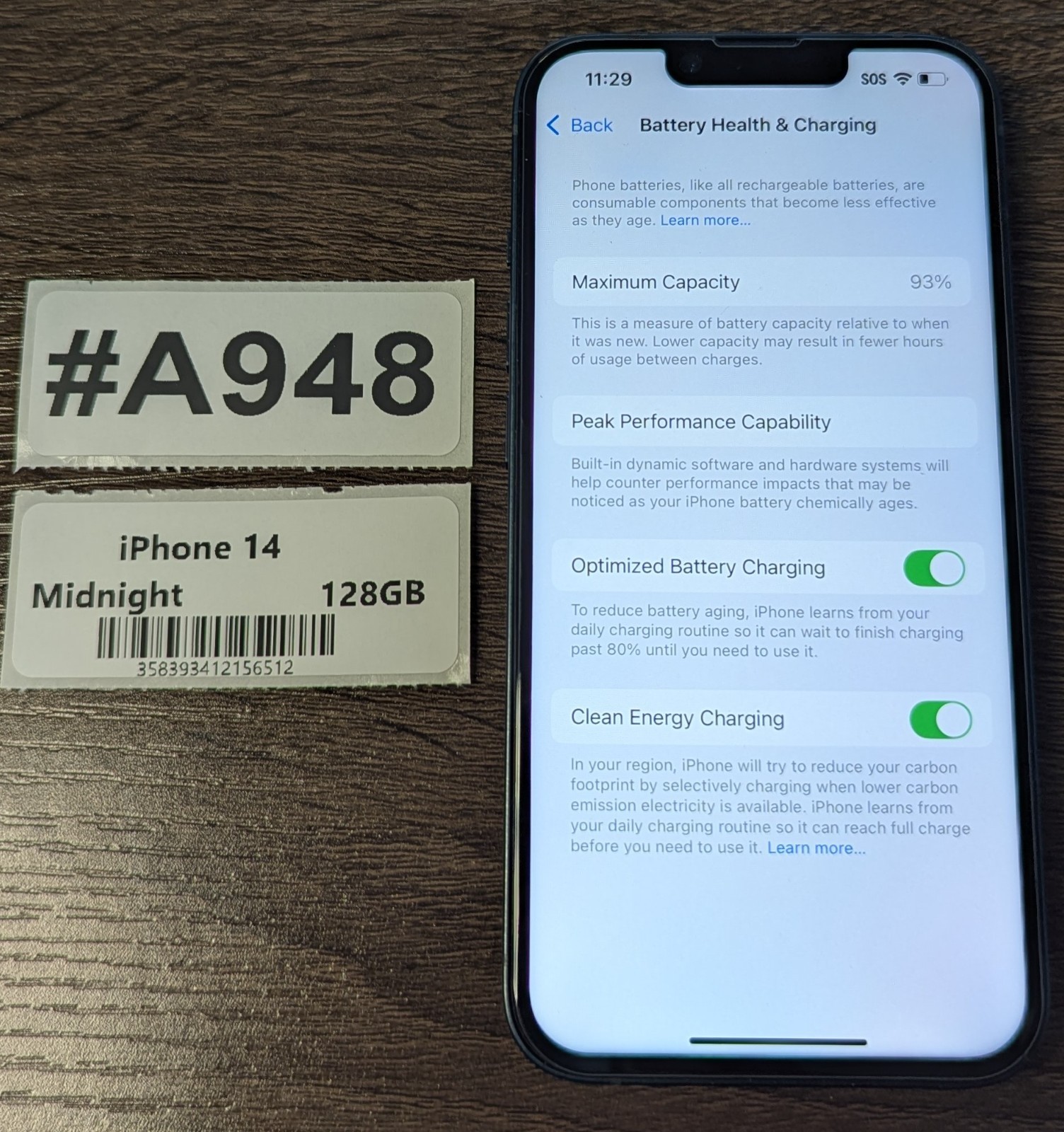Apple iPhone 14 128 GB MIDNIGHT – UNLOCKED – Read Seller Notes