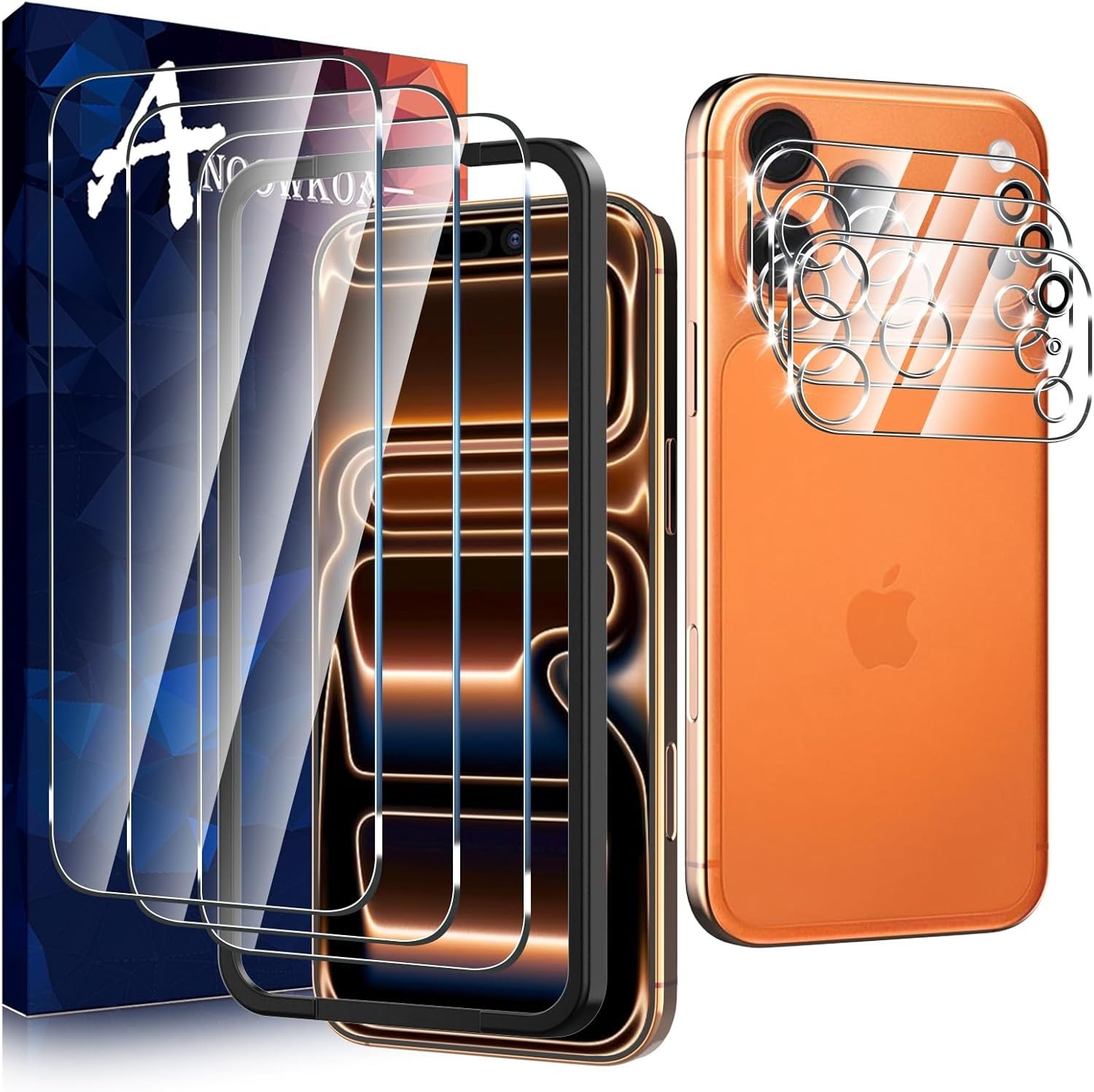 Anoowkoa 3 Pack for iPhone 17 Pro Max 6.9″ Screen Protector + [3 Pack] iPhone17