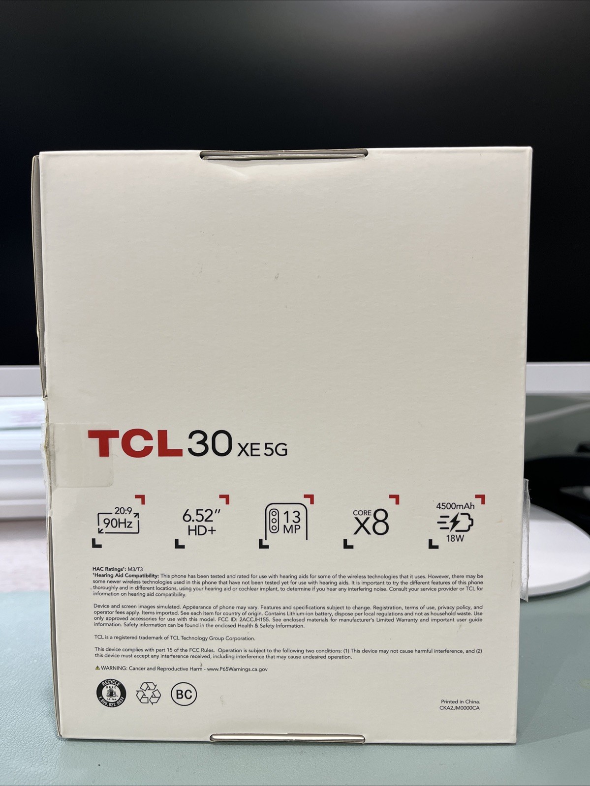 Unlocked TCL 30XE 5G 64 GB Black 6.5″ HD+ 13MP NEW
