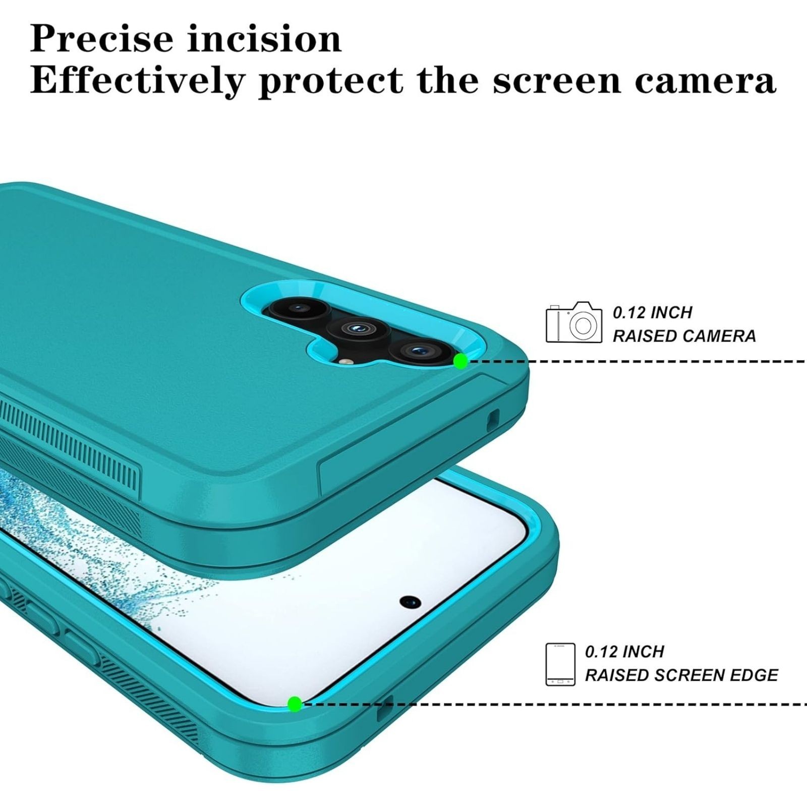 Heavy Duty Shockproof Phone Case for Samsung Galaxy S23 with HD Screen Protector