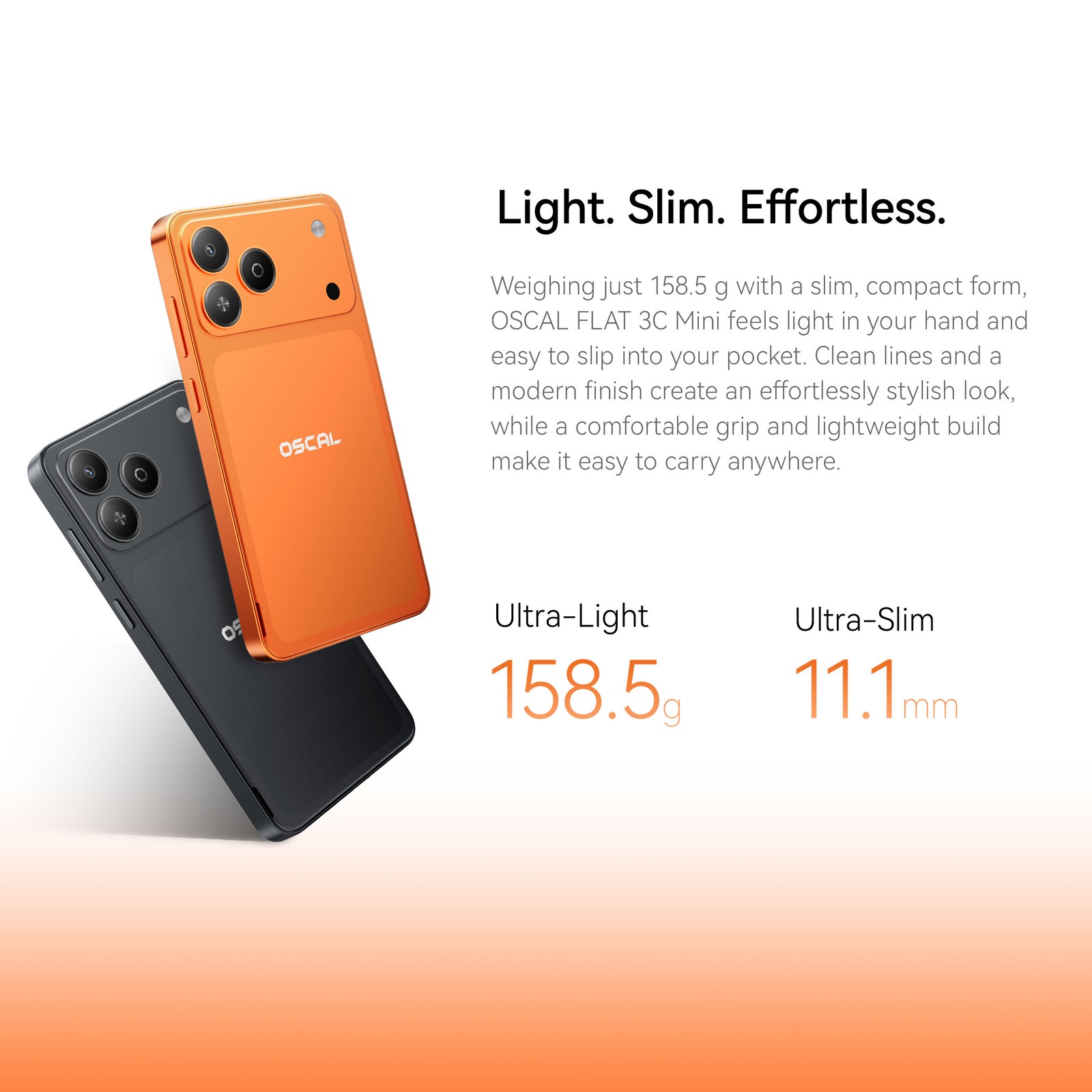 Blackview OSCAL FLAT 3C Mini Smartphone 12GB+32GB 5″ Android 16 3000mAh Unlocked