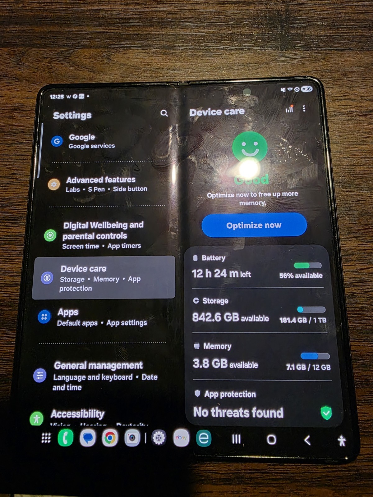 Samsung Galaxy Fold 5 1tb Unlocked With a 4 Months Used