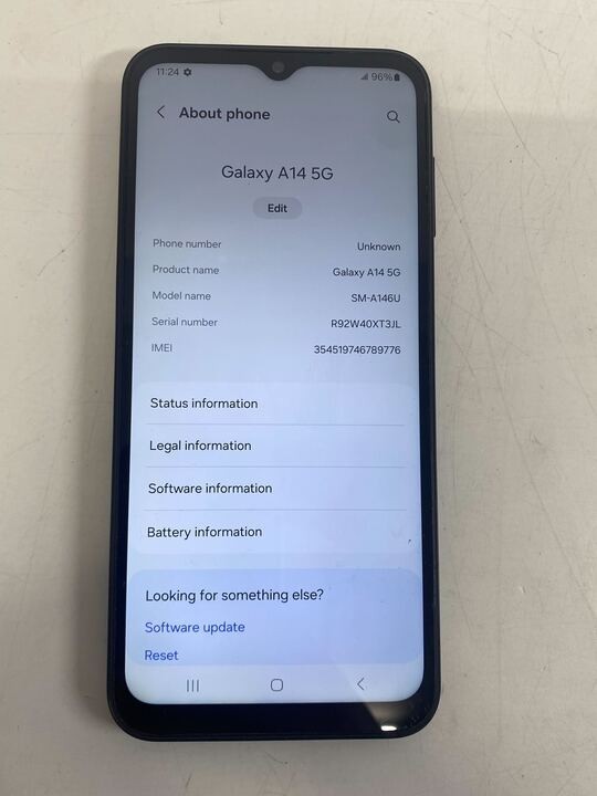 Samsung Galaxy A14 5G SM-A146U 64GB Black Verizon- Good Battery