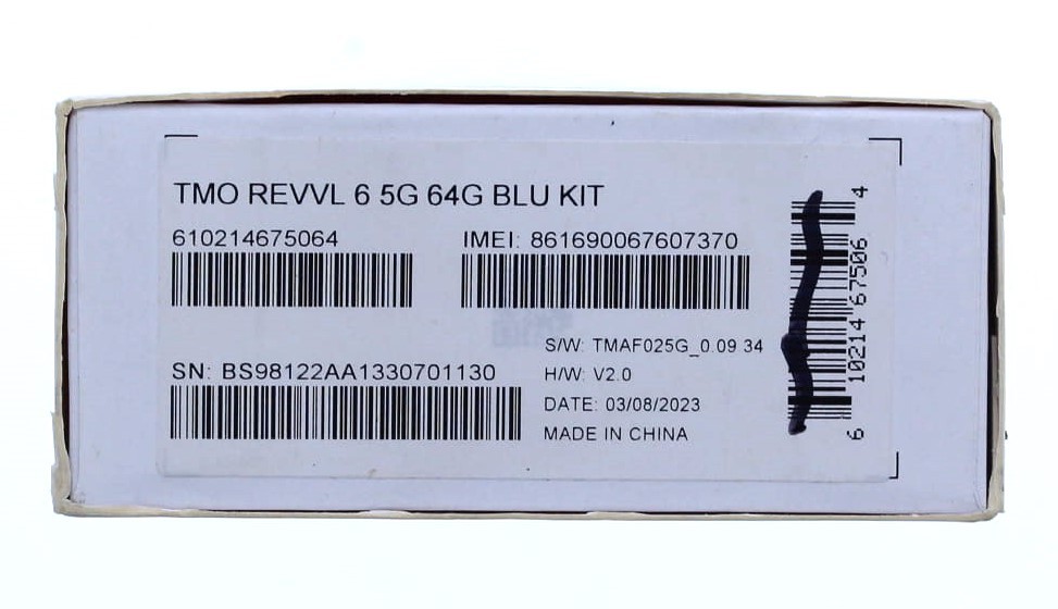 T-Mobile Revvl 6 5G Blue Cellphone 64GB