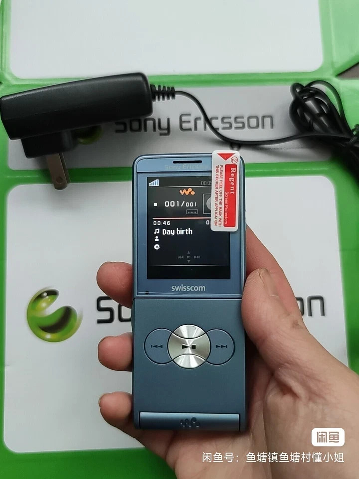 Sony Ericsson W350 W350i black Blue (Unlocked) Flip 2G Collectors Mobile Phone