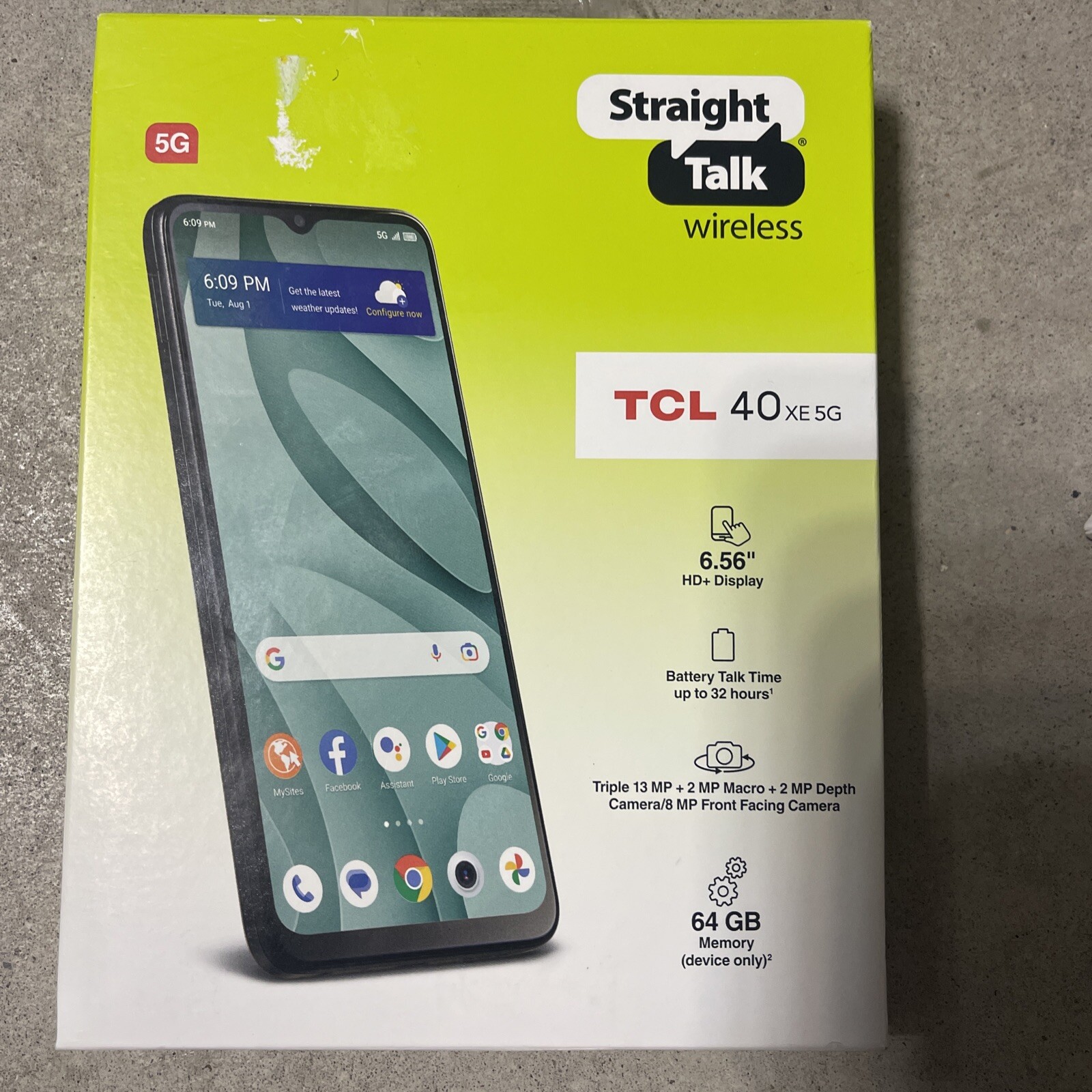Straight Talk Wireless – TCL 40 XE / 5G 64GB / Black – Prepaid Smartphone – NEW