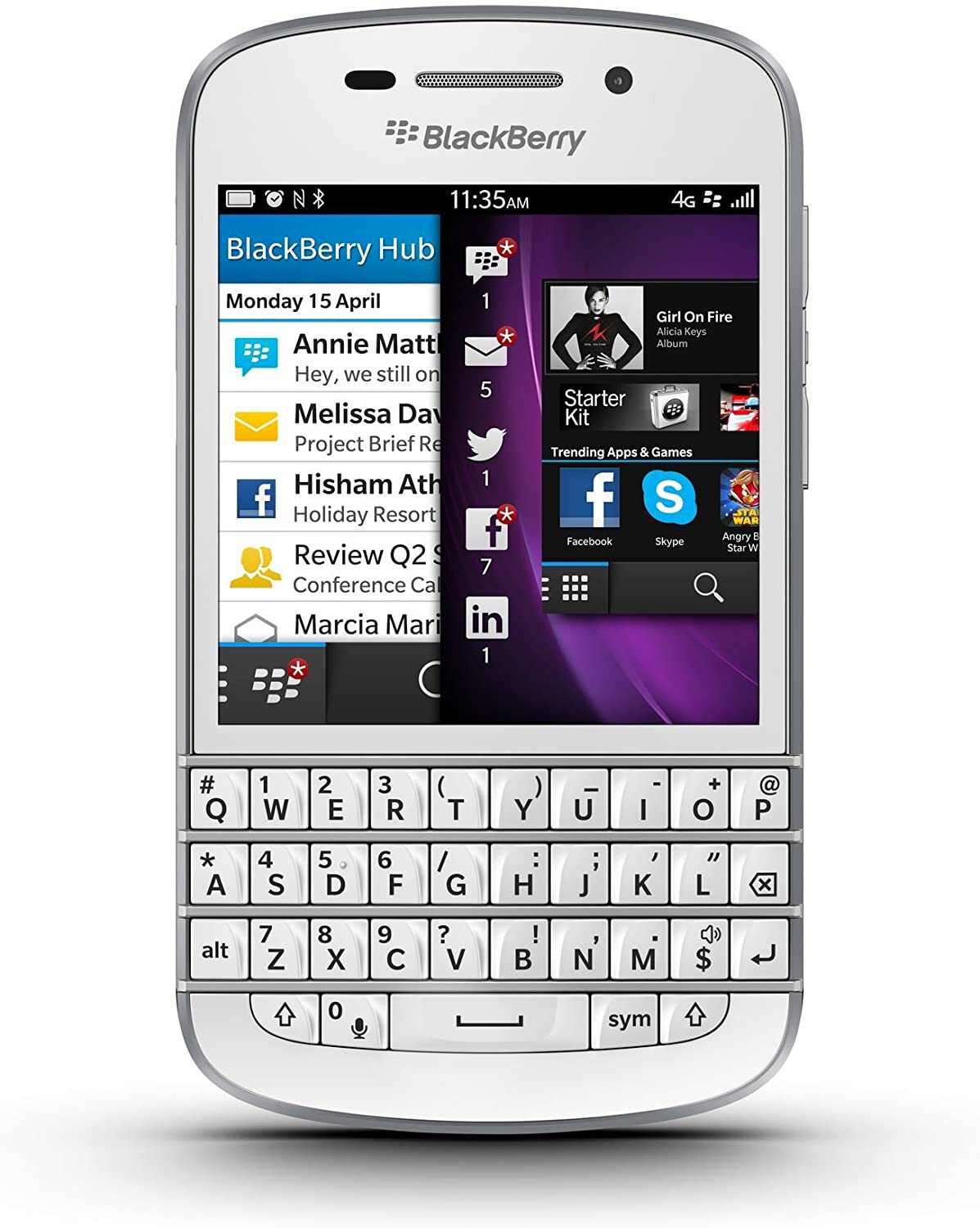Original BlackBerry Q10 16GB+2GB 8MP LTE/GSM Qwerty Keyboard Unlocked Smartphone