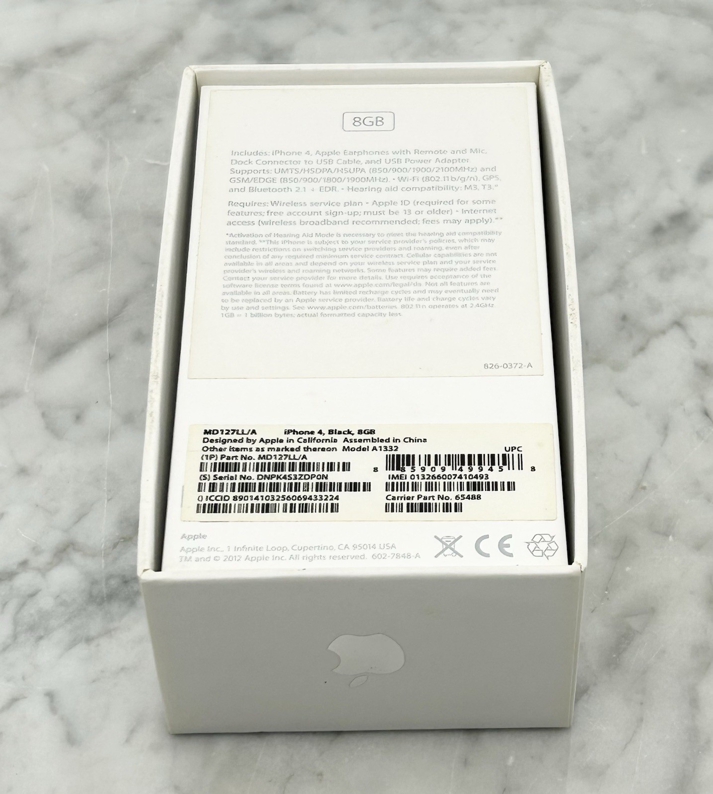 Iphone 4 a1332 With Original Box For Parts/Repair