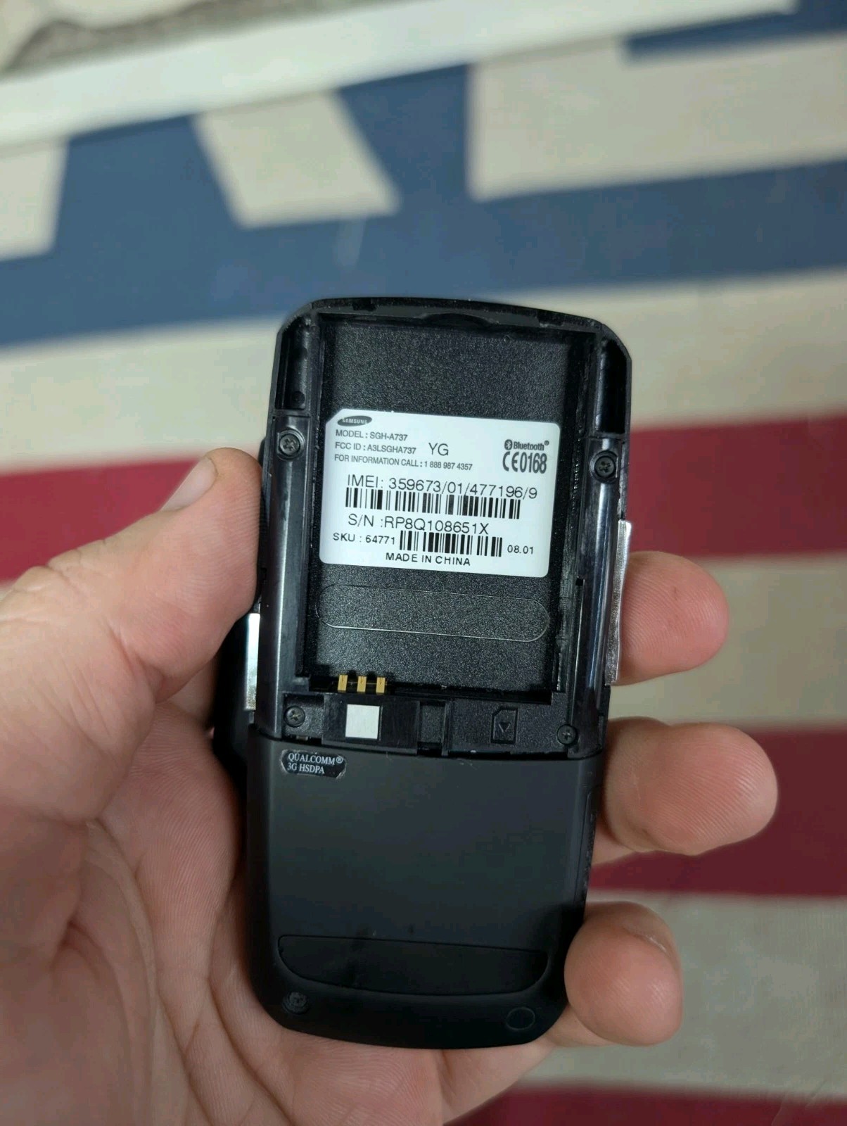 Samsung SGH-A737 Black Bluetooth 1.3MP Color Screen AT&T Slider Cellular Phone