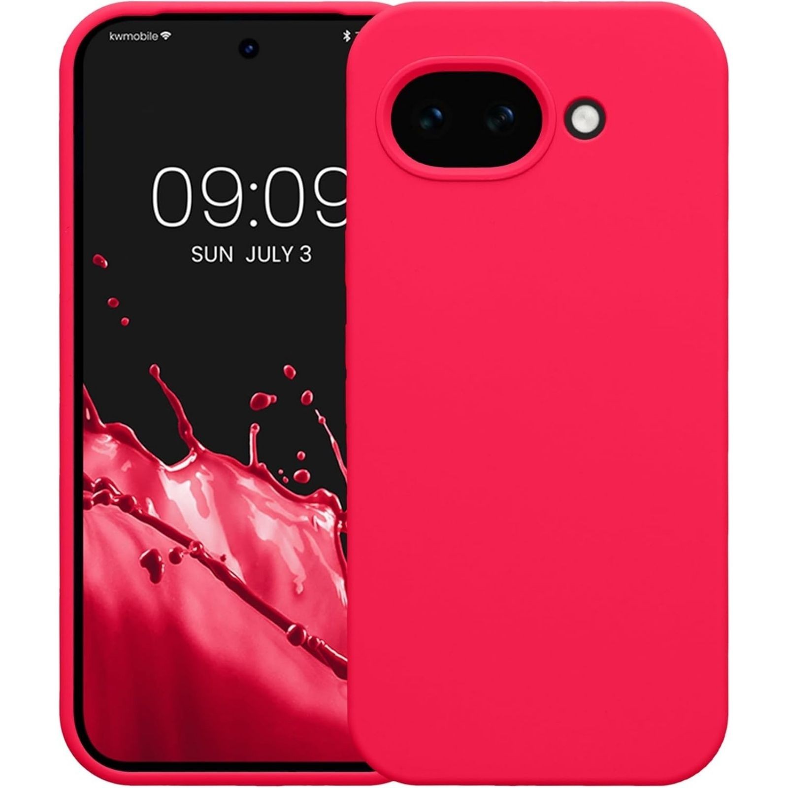 Google Pixel 10a Case – TPU Silicone Phone Cover with Soft Finish – Neon Pink