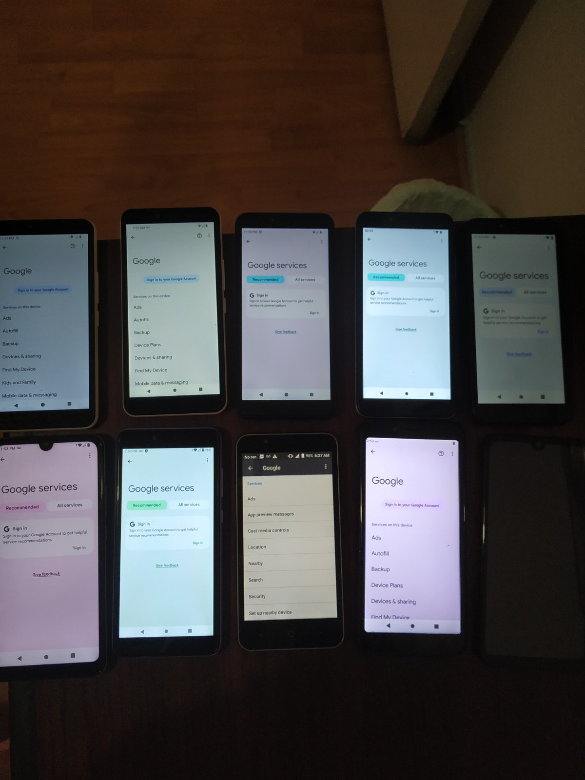 Lot of 10 Mixed Brand VORTEX /coolpad/BLU/NUO and other 16GB Smartphone