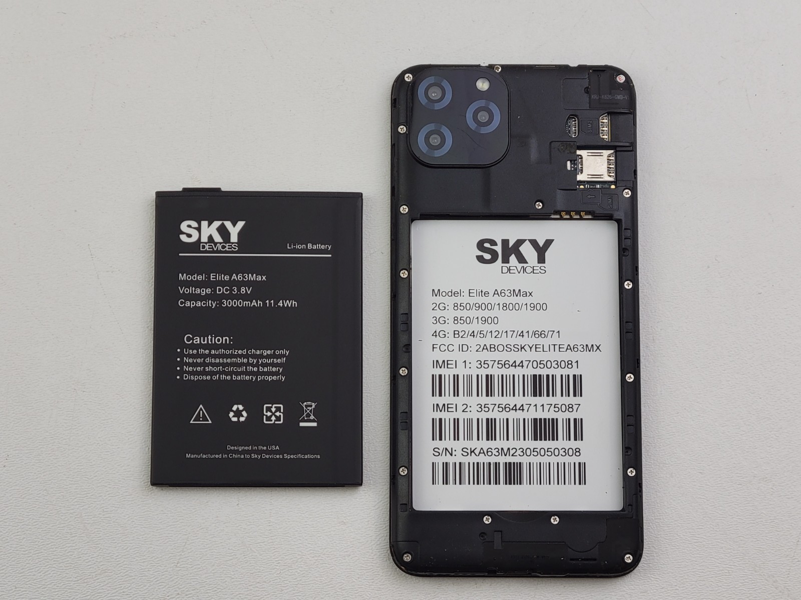 (B-GRADE) SKY Devices Elite A63 Max – 32GB – (GSM Unlocked) Dual SIM Smartphone