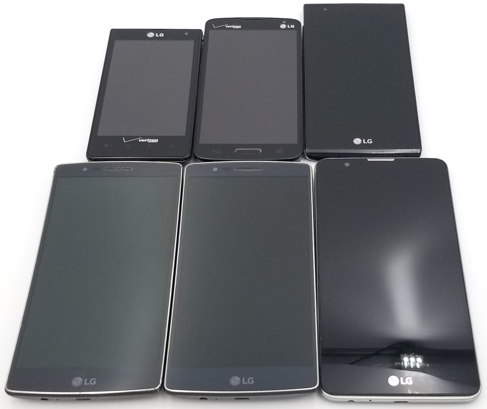 LOT OF 6 – Various LG Smartphone Flex Lucid Stylo – Sprint Verizon – FOR PARTS