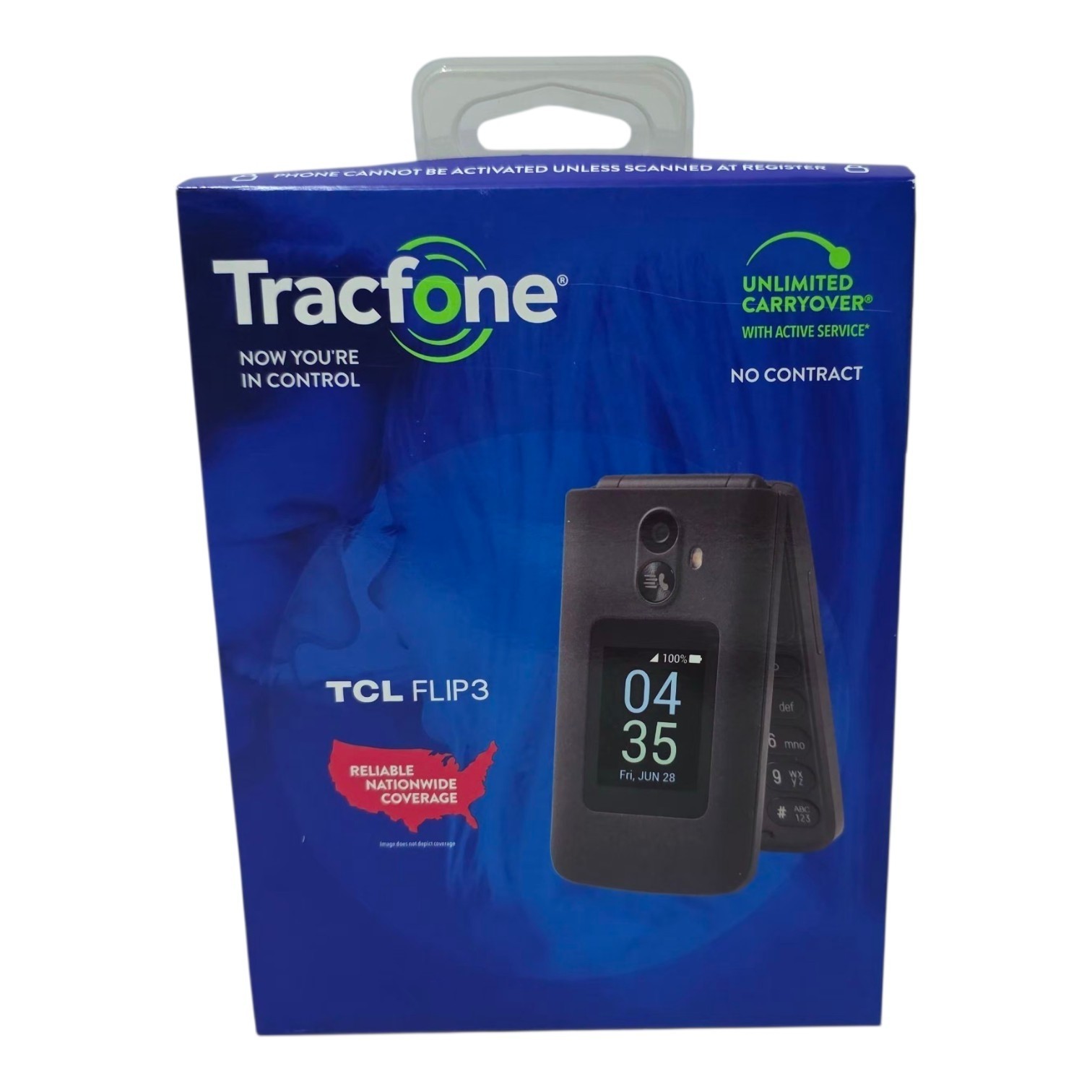 TCL Flip 3 Tracfone – New Sealed – 4G LTE Flip Phone – Model T435D – Gray