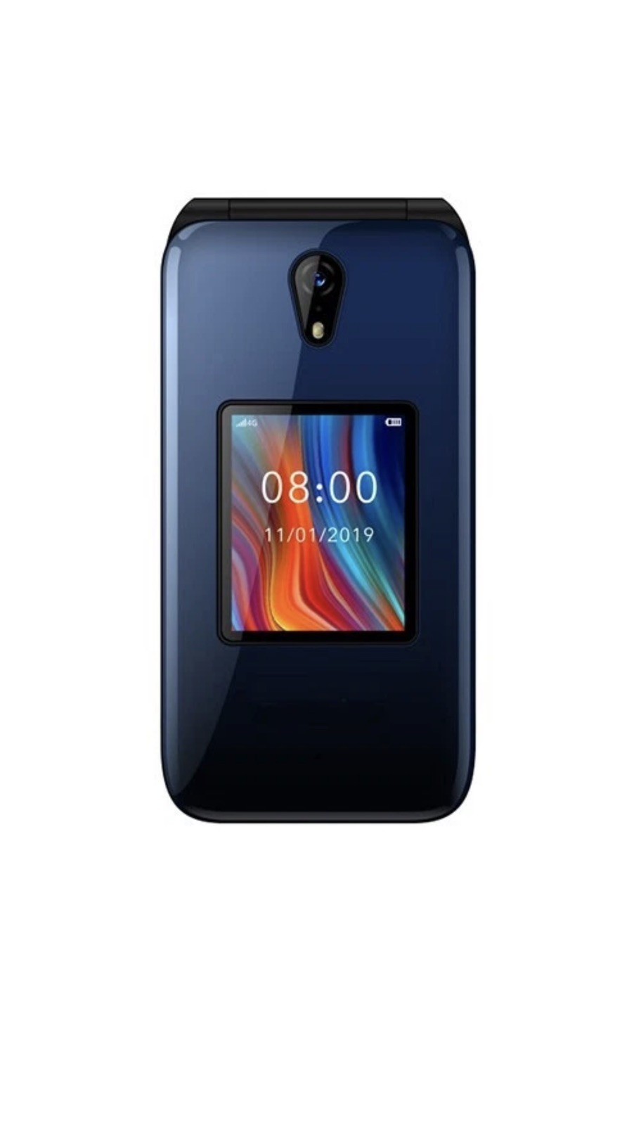 Schok Flip Phone 3.2 Display 8GB Blue Oversized Keyboard.