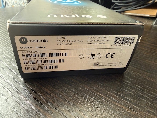 Motorola Moto E 2020 32GB Midnight Blue Factory Sealed Unlocked Phone