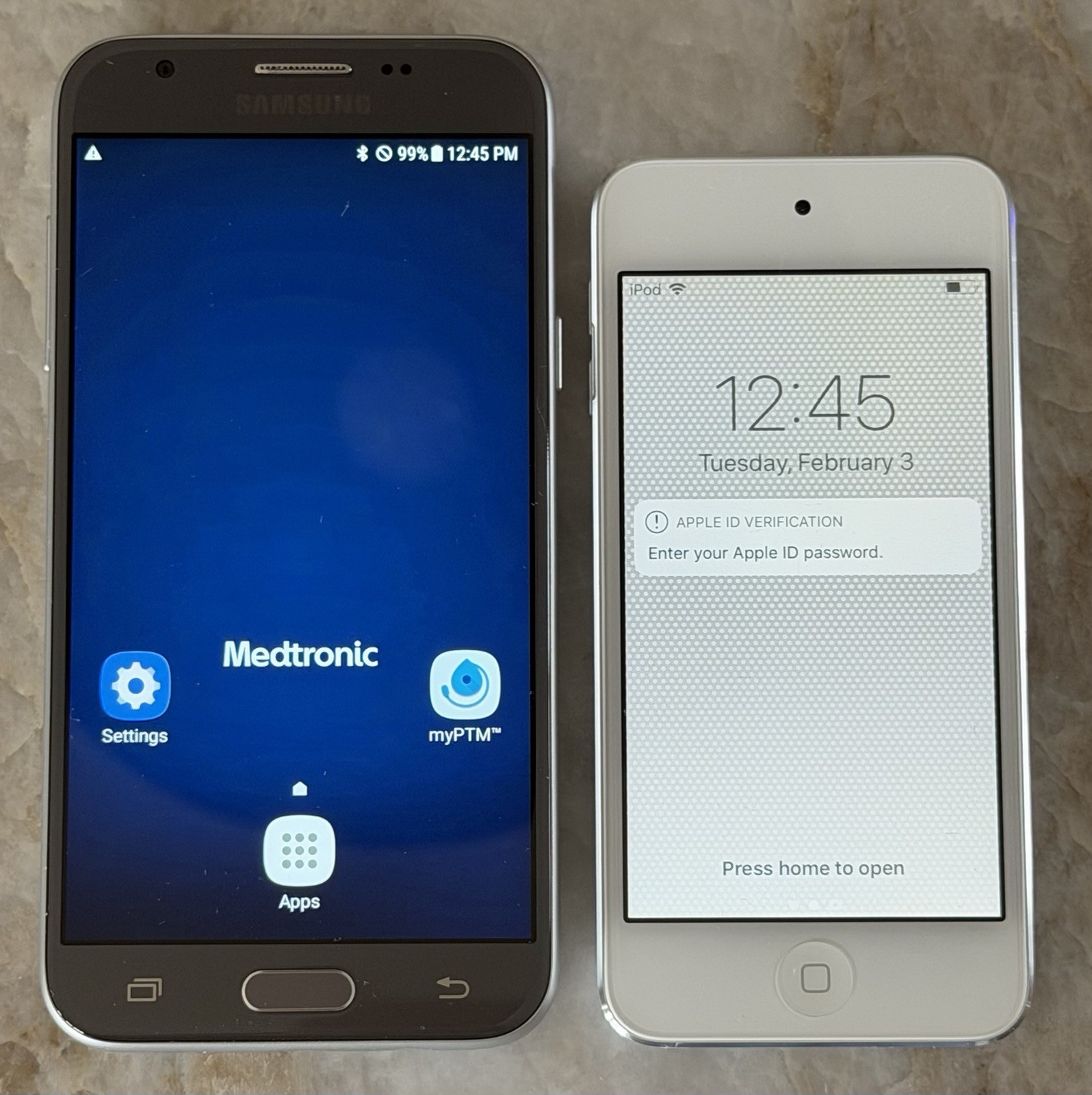 2 Mint Smartphone Devices Apple iPod Touch 6 Samsung Galaxy J3