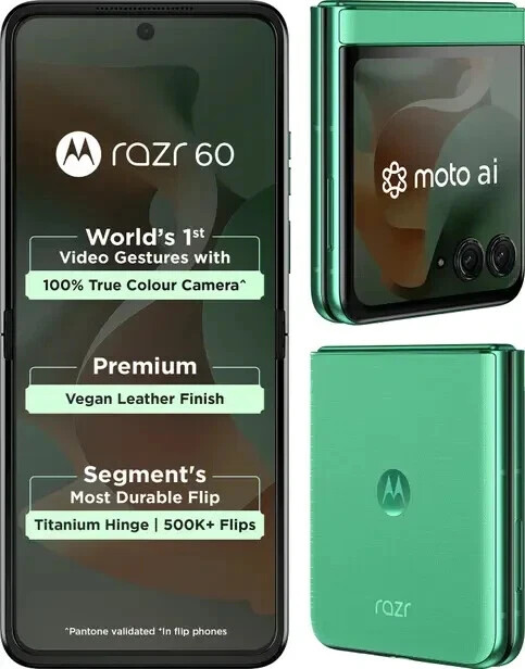 MOTOROLA Razr 60 (PANTONE Spring Bud, 256 GB) (8 GB RAM)-GLOBAL VERSION