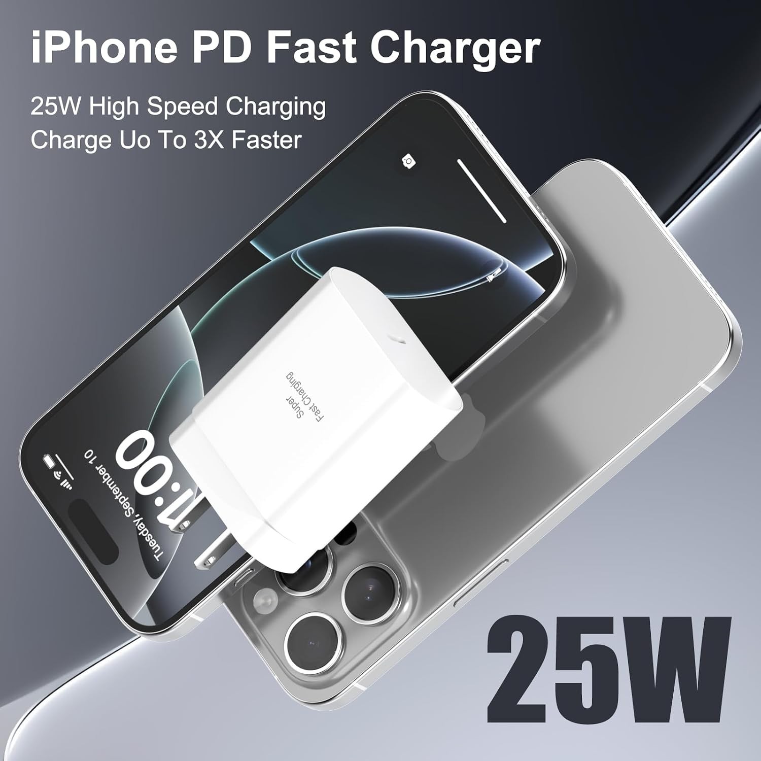 2 Pack 25W USB-C Super Fast Charger Adapter for Samsung Galaxy S26/S25