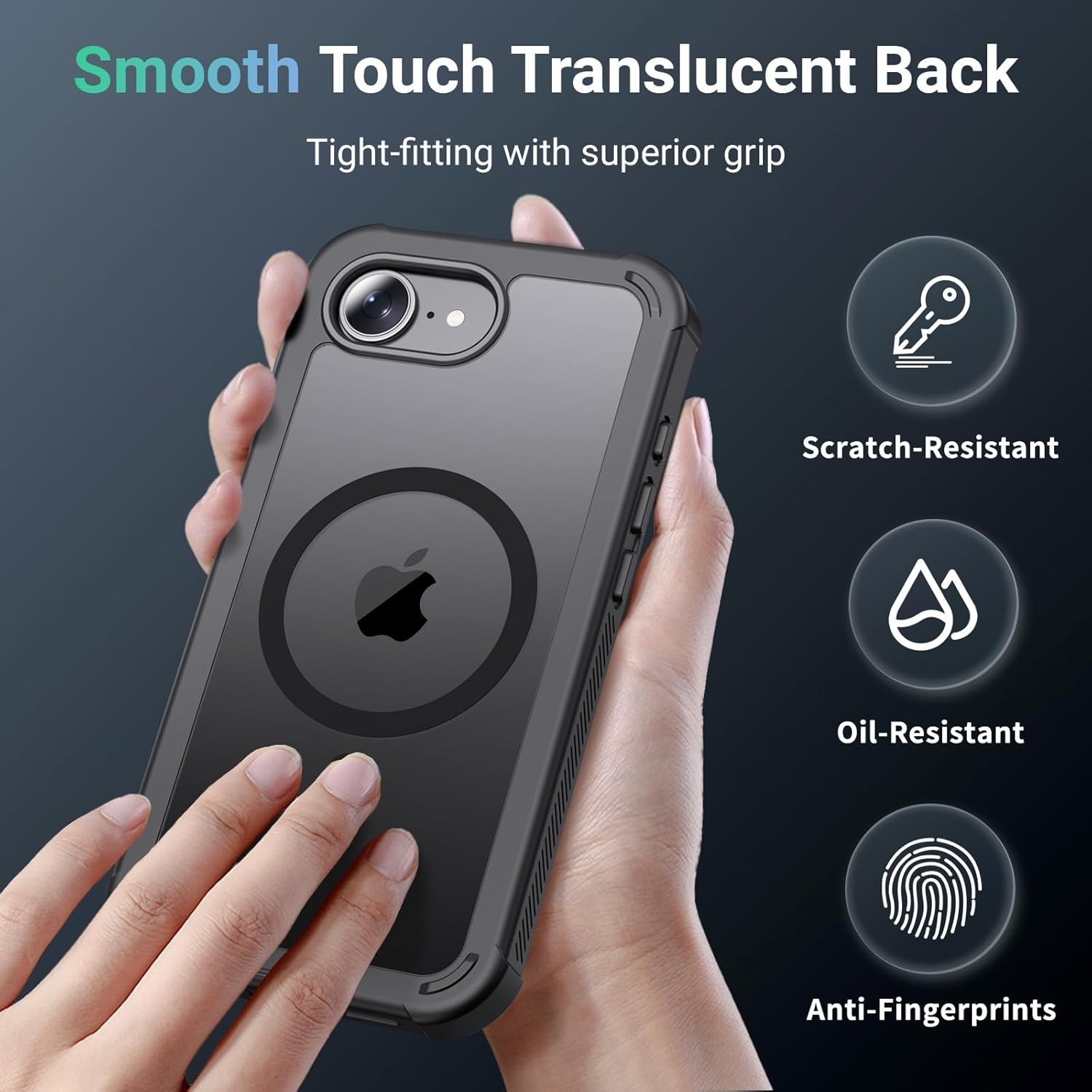 Magnetic for iPhone 17e Case & iPhone 16e Case, Heavy Duty Protection 6.1”-Blac