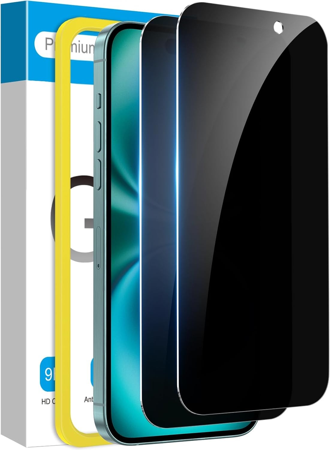 2PCS Privacy Screen Protector for iPhone 15 Plus 6.1 Inch Anti Spy Case Friendly