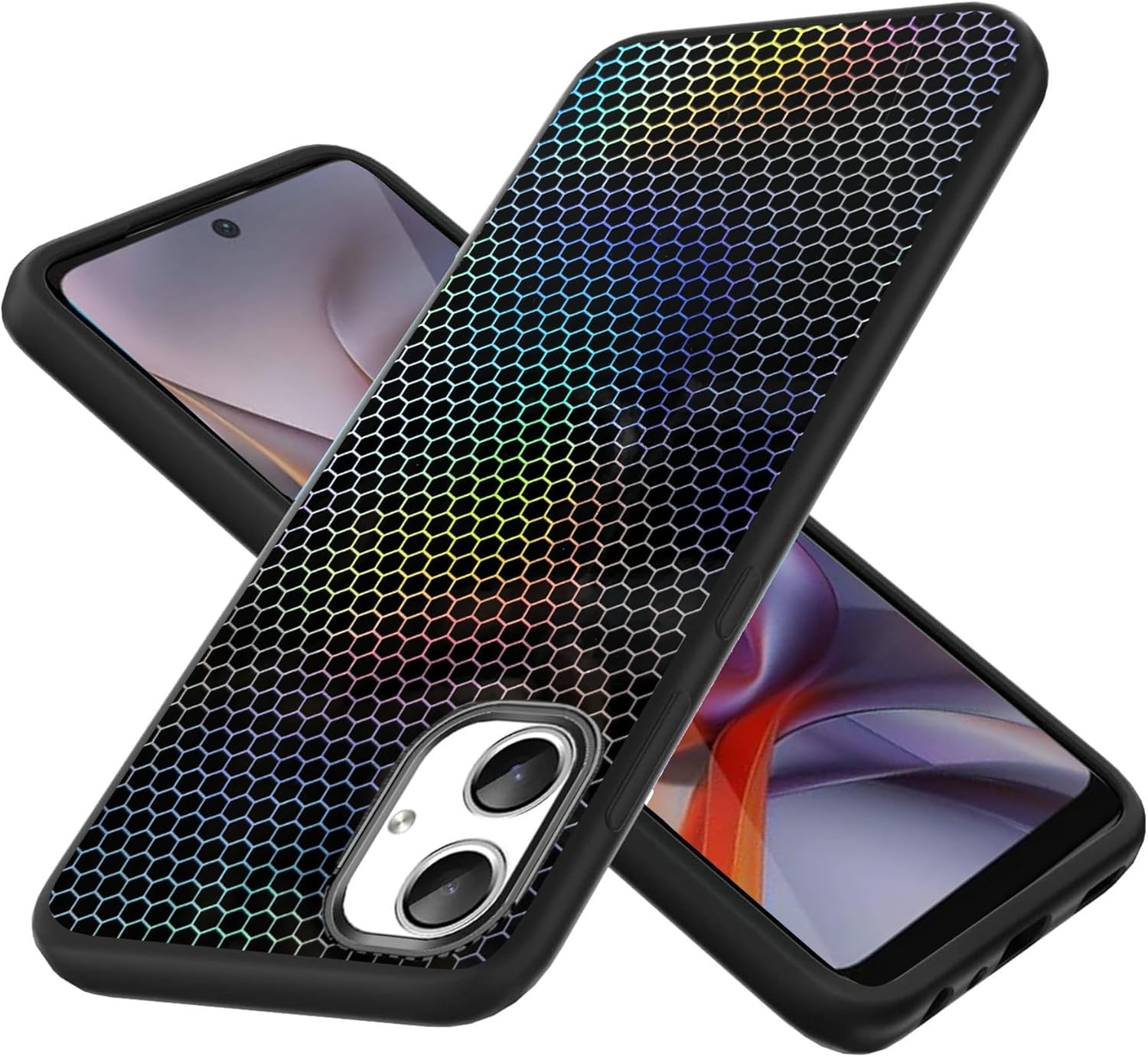 Samsung Galaxy A07 Case TPU Soft Silicone 3D Colorful Laser Reflection Black Cov