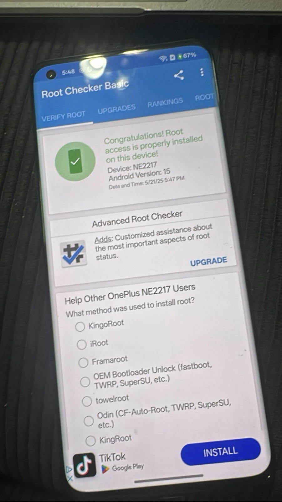 OnePlus 6T 8GB RAM Rooted, WiFi, No SIM, Pokémon Go Spoofing