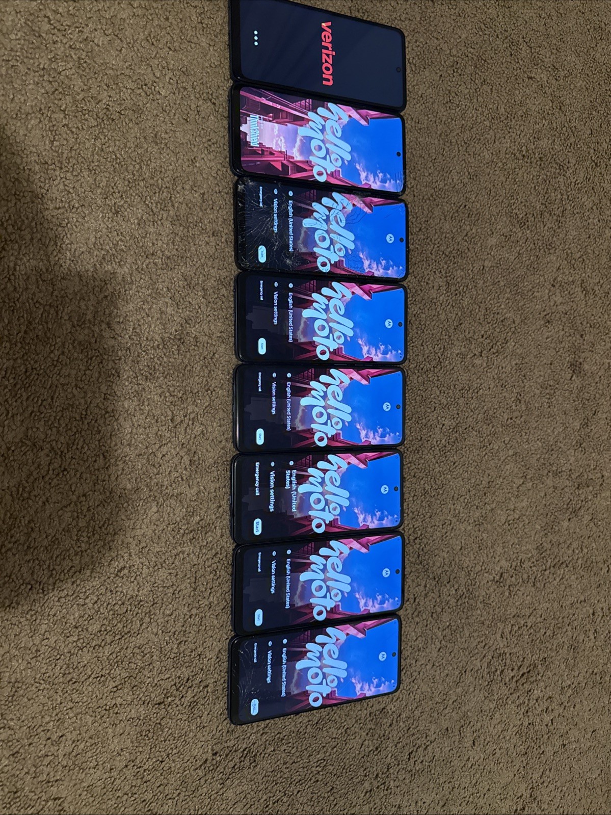 Lot of 8 Motorola Moto G 2025 (For Parts Only)