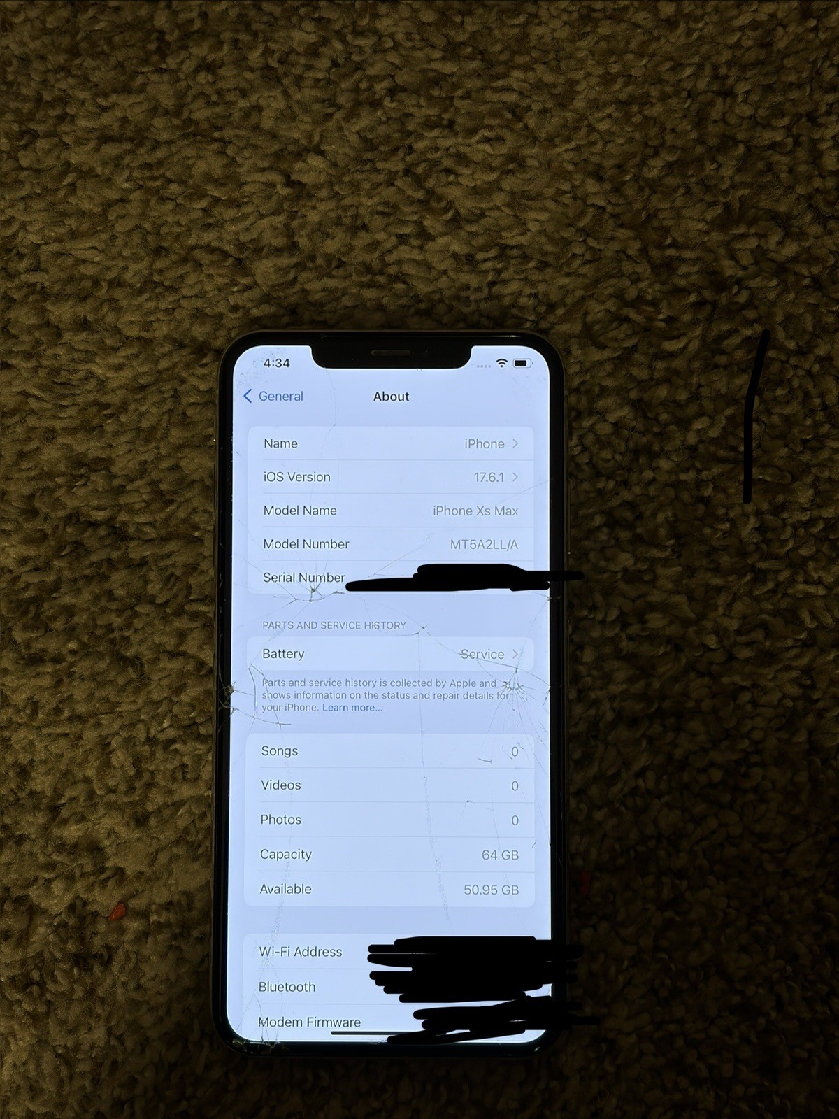 PRE-OWNED APPLE IPHONE XS MAX VERIZON WIRELESS 64 GB READ DESCRIPTION