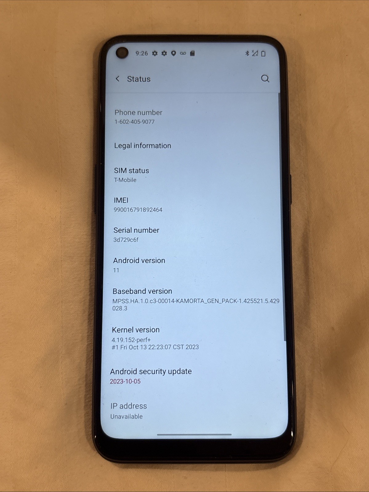 OnePlus Nord N100 BE2012 T-Mobile Unlocked 64GB Midnight Frost