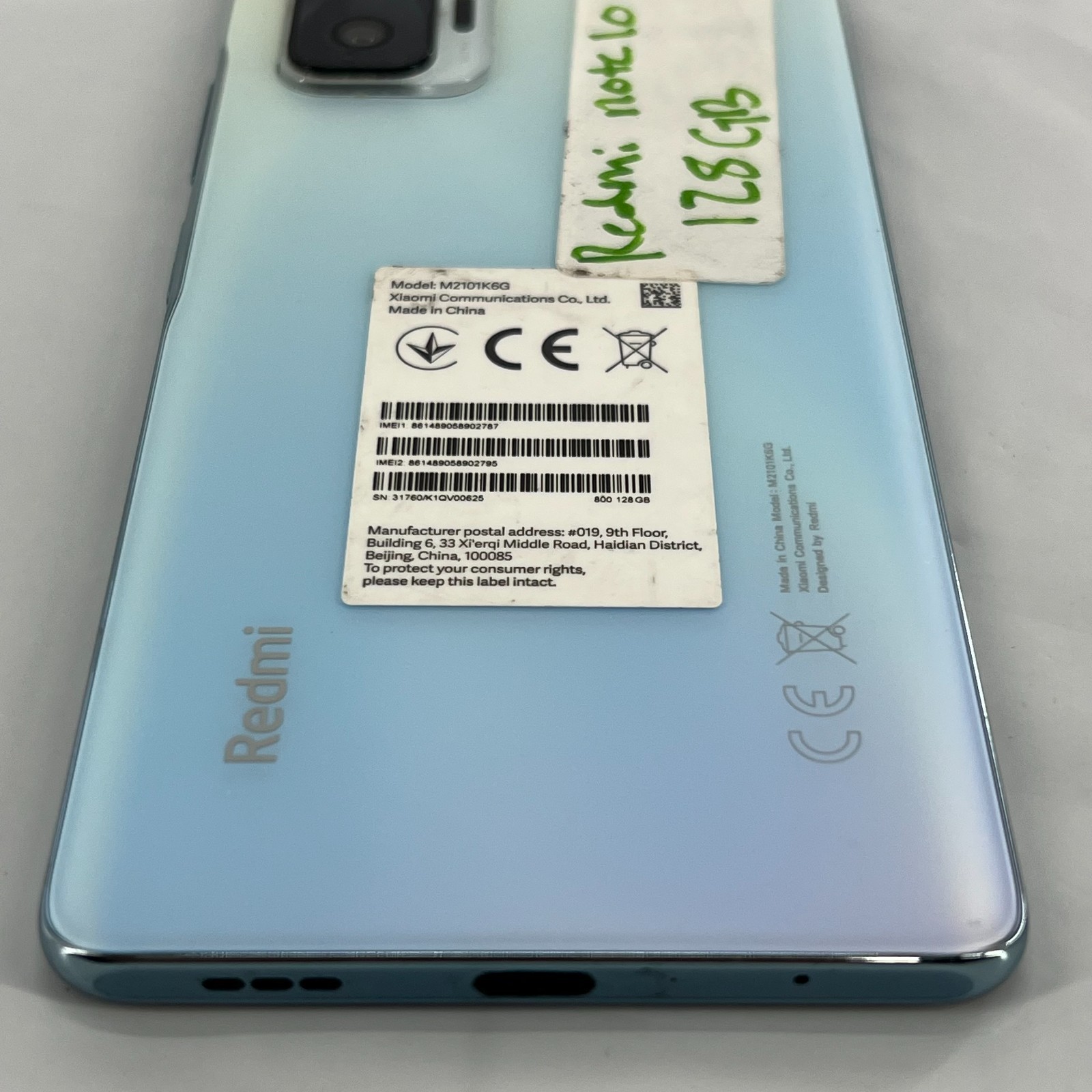 Xiaomi Redmi Note 10 Pro 128GB Glacier Blue Factory Unlocked M2101K6G