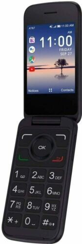 Alcatel AT&T SMARTFLIP 4052R 2.8″ 4GB/0.5GB 4G LTE Prepaid Flip Phone – Black