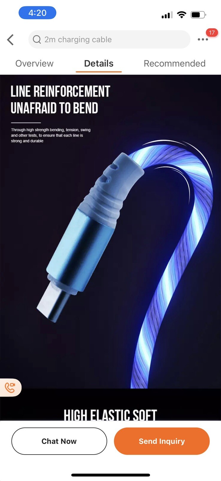 2.4A High Speed Led Lighting Up Cell Phone Chargers