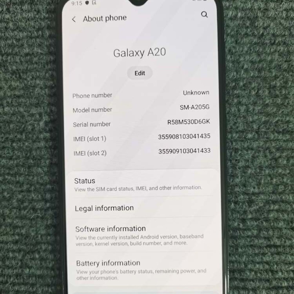 Original Samsung Galaxy A20 SM-A205FN/DS A205U A205W 32GB Unlocked Version