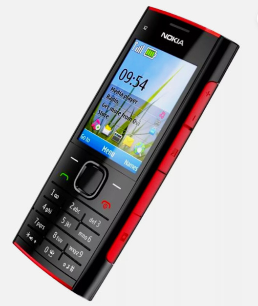 Original Unlocked Nokia X2-00 Bluetooth FM JAVA 5MP Black / Red Mobile Phone