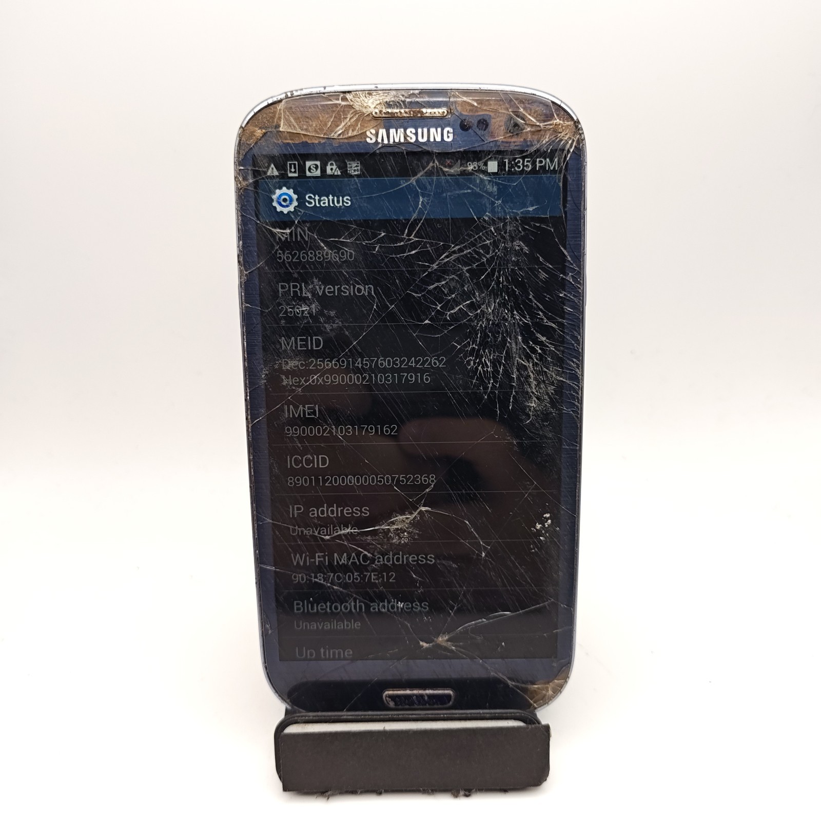 Samsung Galaxy S3 SPH-L710 Smartphone (Sprint) – 16GB Blue – CRACKED #3751