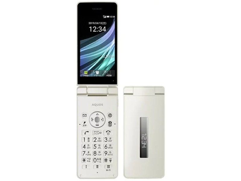 SHARP AQUOS KEITAI 3 WHITE 8GB 1GB RAM Factory Unlocked FlipPhone 3.4 FROM JAPAN