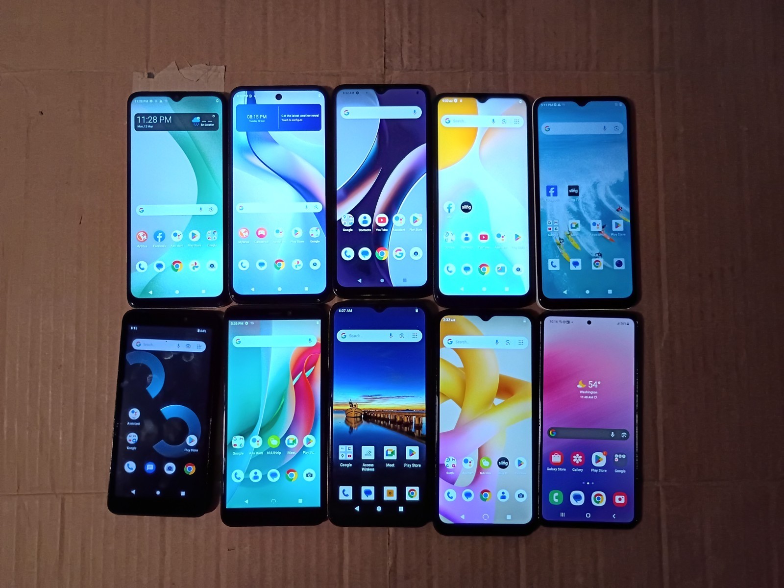 Lot Of 10 BLU/HotPepper/Koobee/NUU/PCD/Samsung Smartphones (Read Description)
