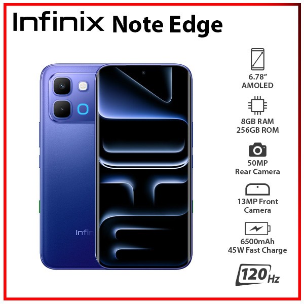 Infinix Note Edge 5G BLUE 8GB+256GB Dual SIM Unlocked Android Cell Phone