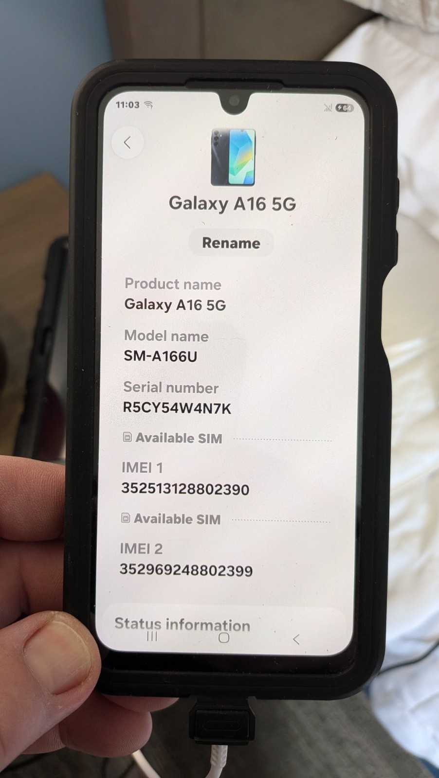 Samsung Galaxy A16 5G SM-A166U Spectrum Only 128GB Blue Black C