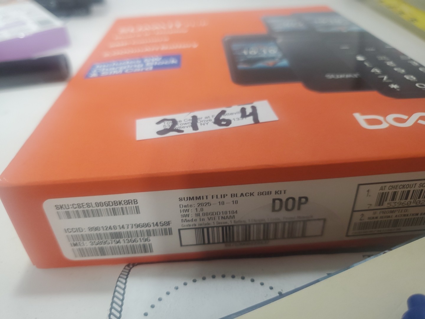 Boost Mobile Prepaid Summit Flip Phone, 8GB Black Sim-Included, New Sealed
