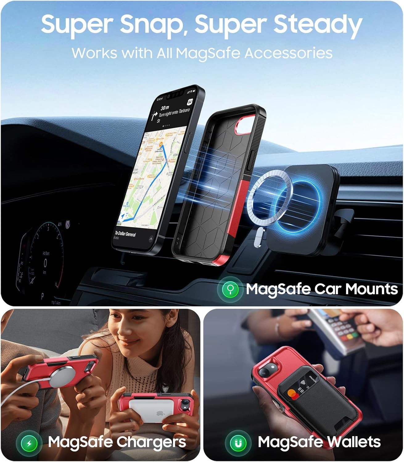 Magnetic for iPhone 17e Case Military-Grade Dual-Layer Shockproof Heavy Duty Cov