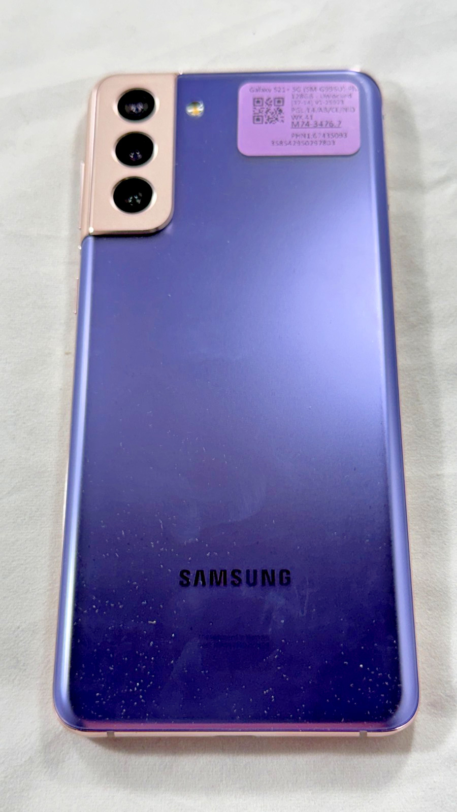 SAMSUNG GALAXY S21+ PLUS 5G SM-G996U 128GB PHANTOM VIOLET (LIGHT SCREENBURN)