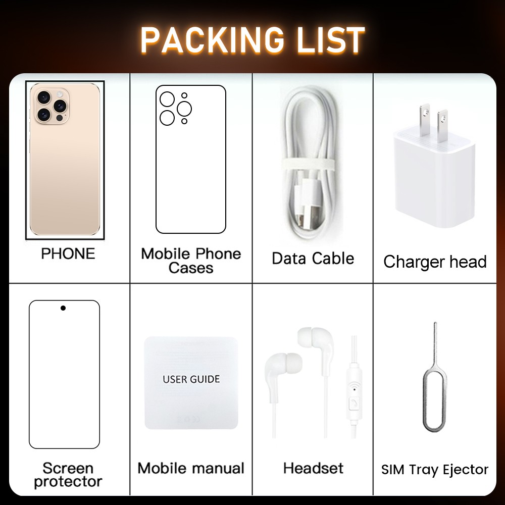 Unlocked Cell Phone 14 Pro DualSim 128GB+4GB 4G Cheap Smart Phone Android Phone