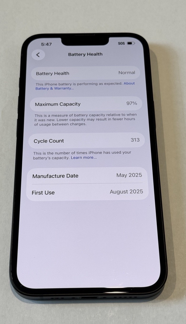 Apple iPhone 16e – 512gb – Black – AT&T Only – Battery 97%