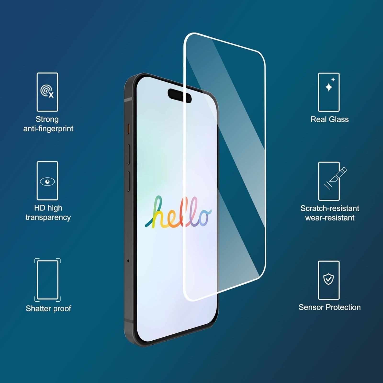 3 Pack Screen Protector for iPhone 16 Plus & iPhone 15 Pro Max, Case Friendly