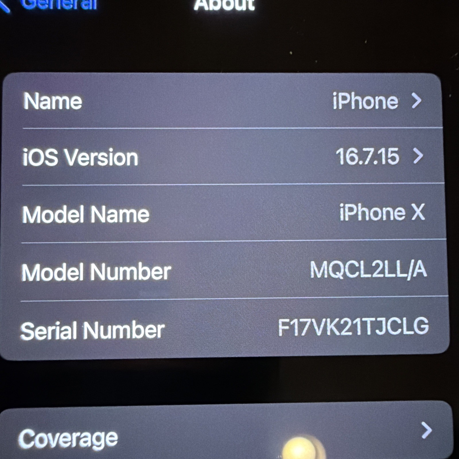Apple iPhone X 64GB A1865 Silver (Unlocked) Smartphone