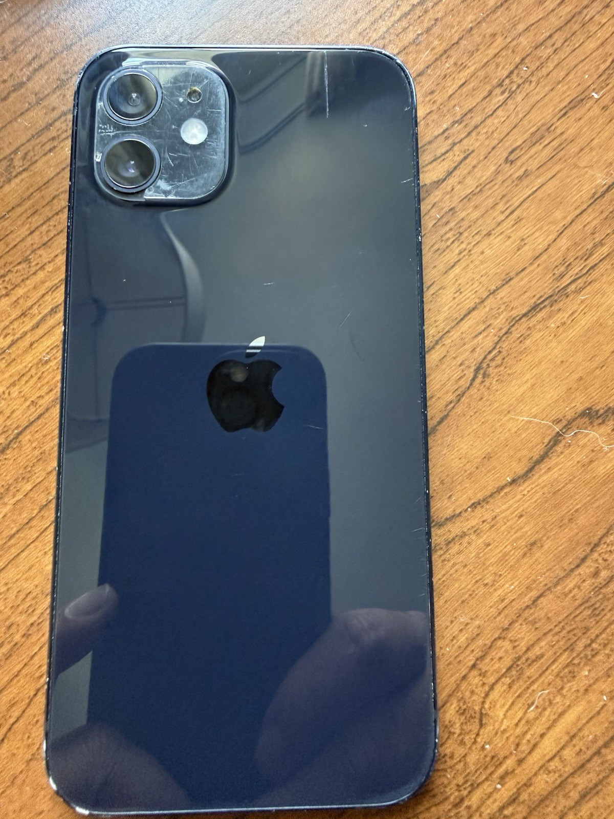 Apple iPhone 12 64GB AT&T Black iOS 12MP Cracked Screen